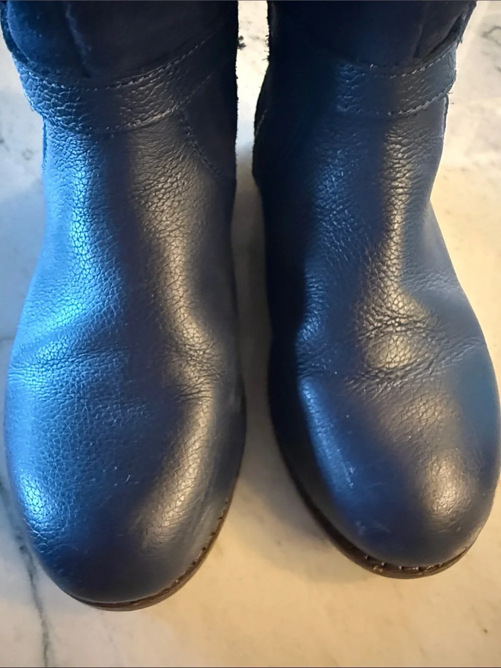 Janie and Jack girls Navy Leather & Suede Riding Boots size 1